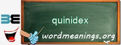 WordMeaning blackboard for quinidex